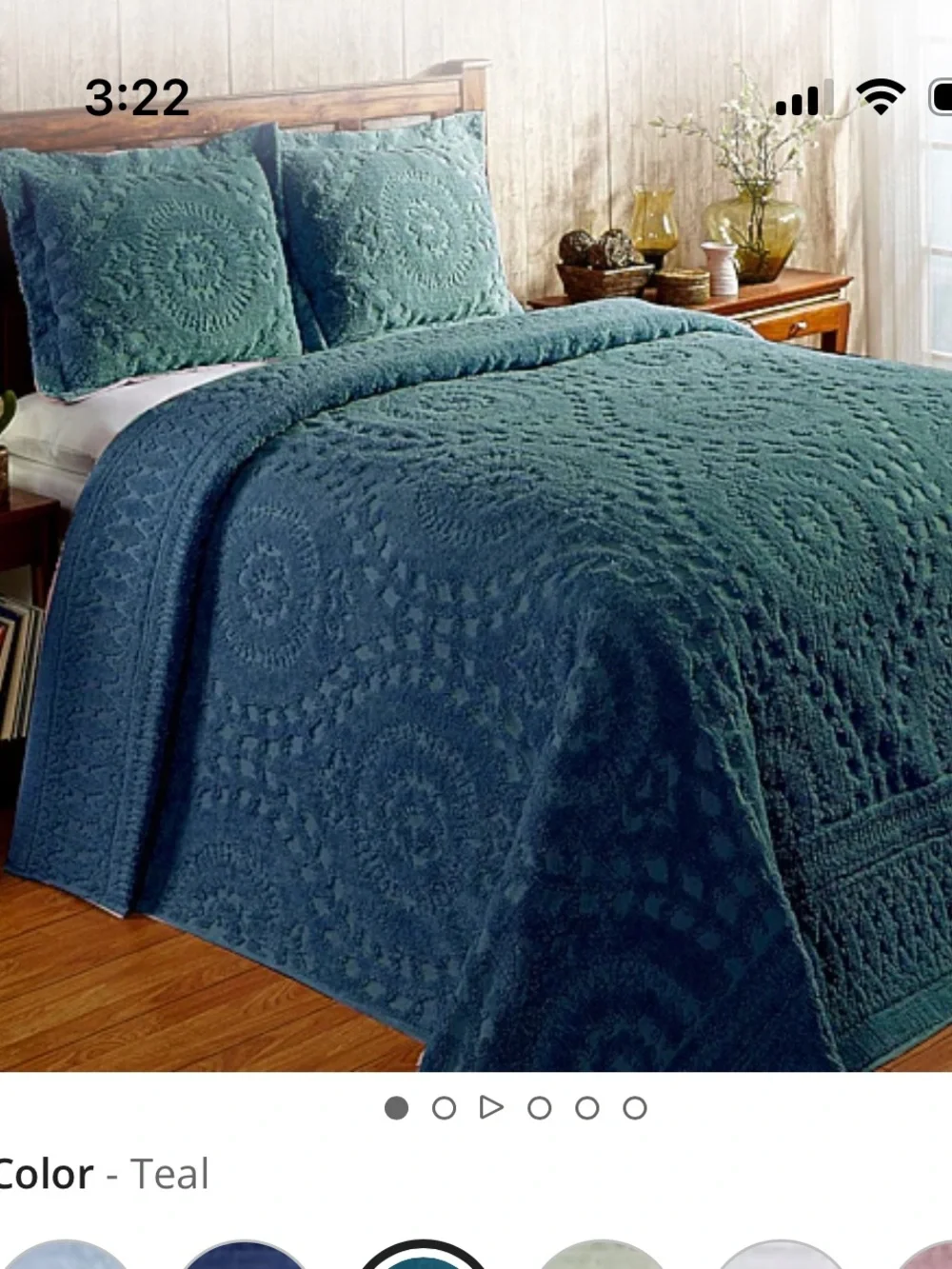 BETTER TRENDS Chenille Q size bedspread